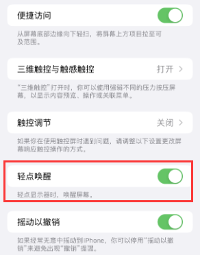 水满乡苹果授权维修站分享iPhone轻点无法唤醒怎么办 