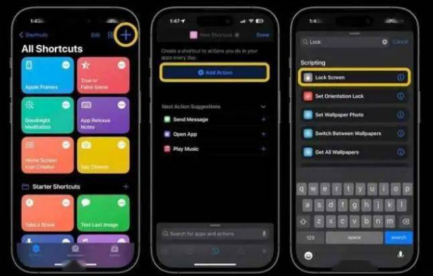 水满乡苹果14锁屏维修店分享iPhone14升级iOS16.4后如何创建锁屏快捷方式 