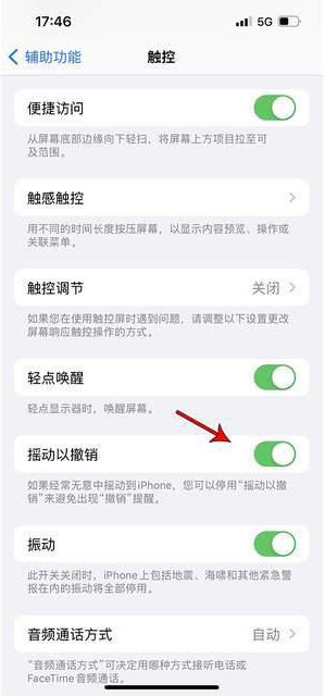 水满乡苹果手机维修分享iPhone手机如何设置摇一摇删除文字 